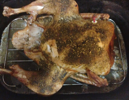 dough made from scratch with premium ingredients... slow cooked overnight turkey